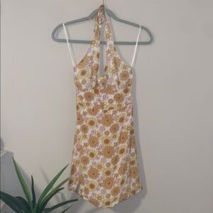 Floral Halter Neck Dress